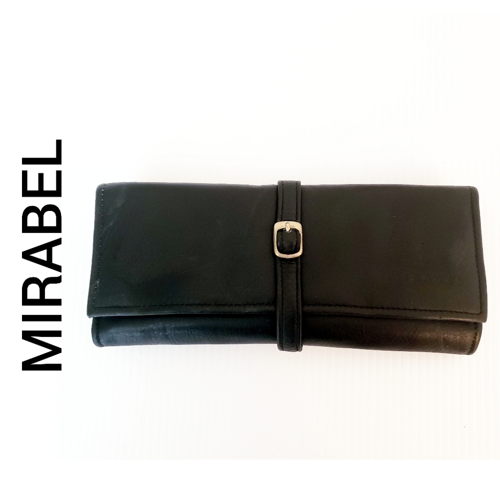 Mirabel Roll Up Jewelry Clutch Black Vintage